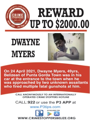 REWARD for information about murder of Dwayne Myers